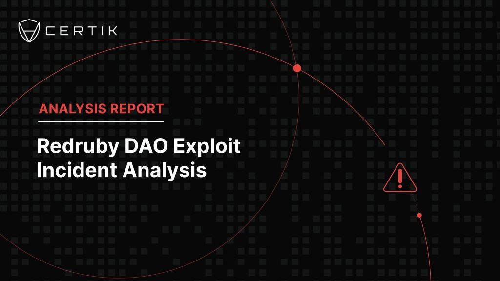 Redruby DAO Exploit Incident Analysis