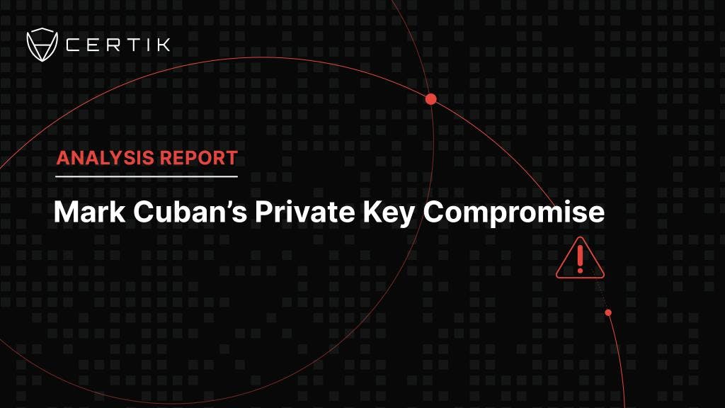 Mark Cuban's Private Key Compromise