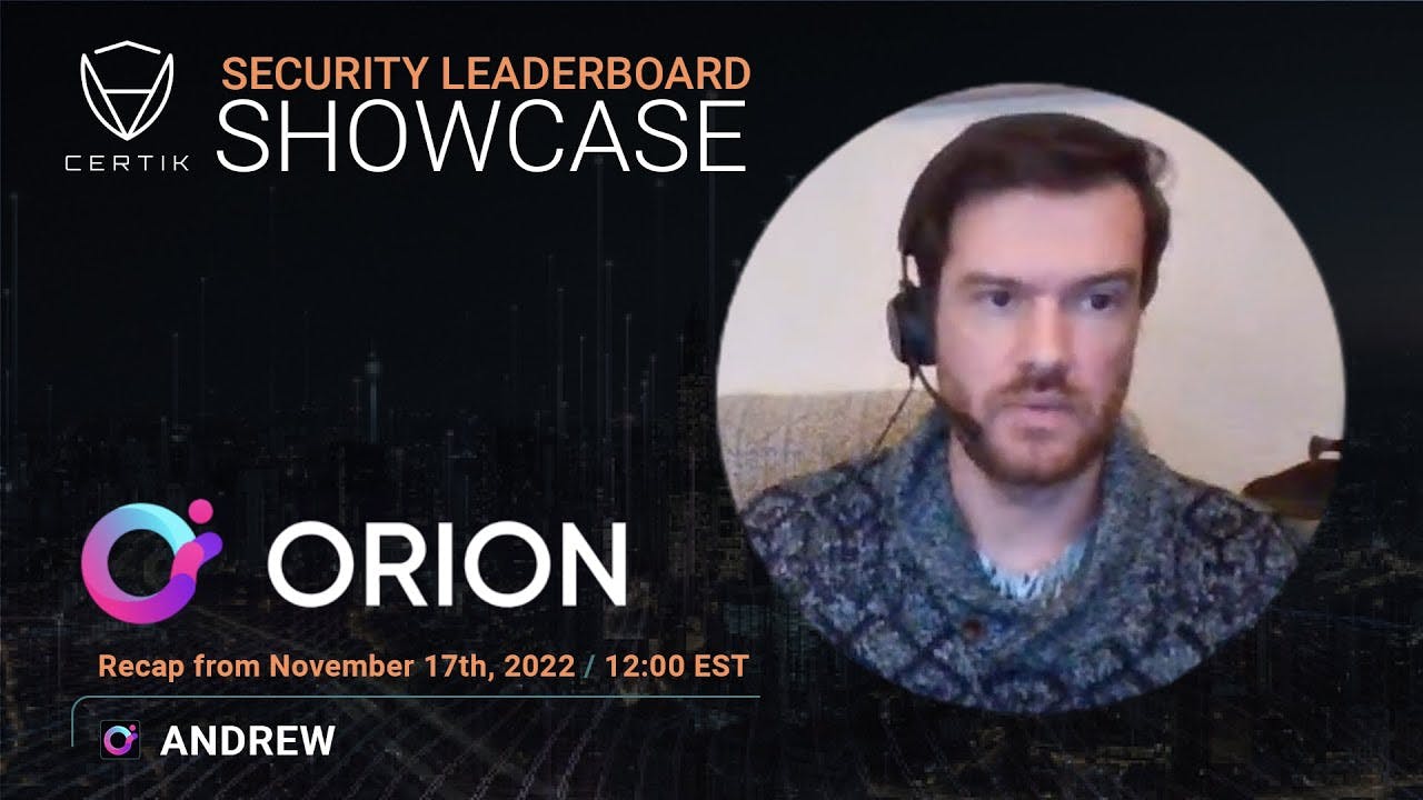 Live Stream Crypto AMA Recap | Security Leaderboard LIVE! Showcase x Orion Protocol