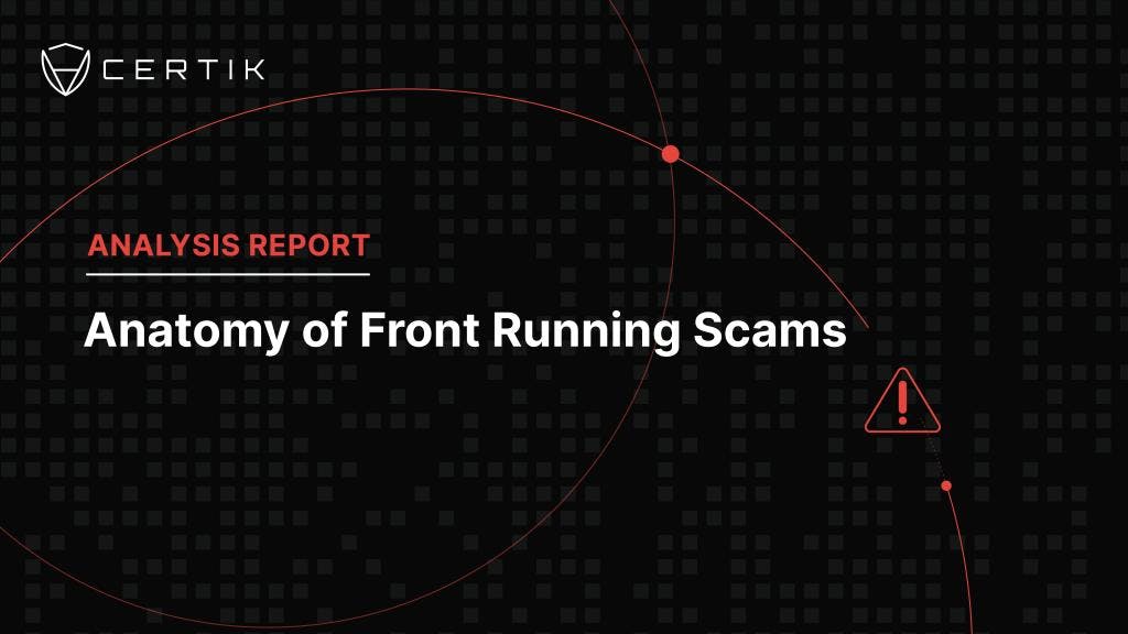 Anatomy of Front Running Scams