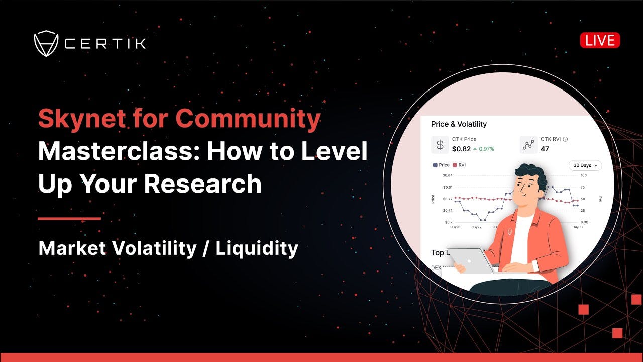 Market Volatility Liquidity | Skynet for Community Masterclass | CertiK