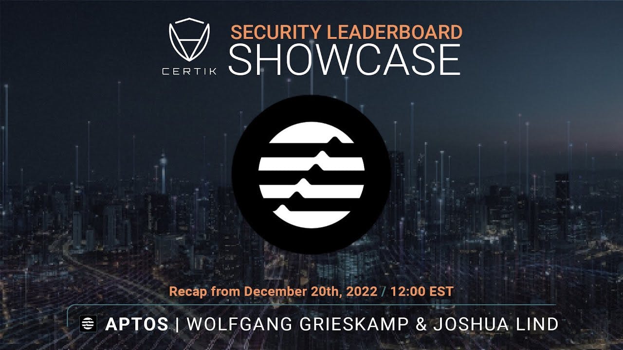 Aptos | Security Leaderboard LIVE! Showcase | CertiK | Recap